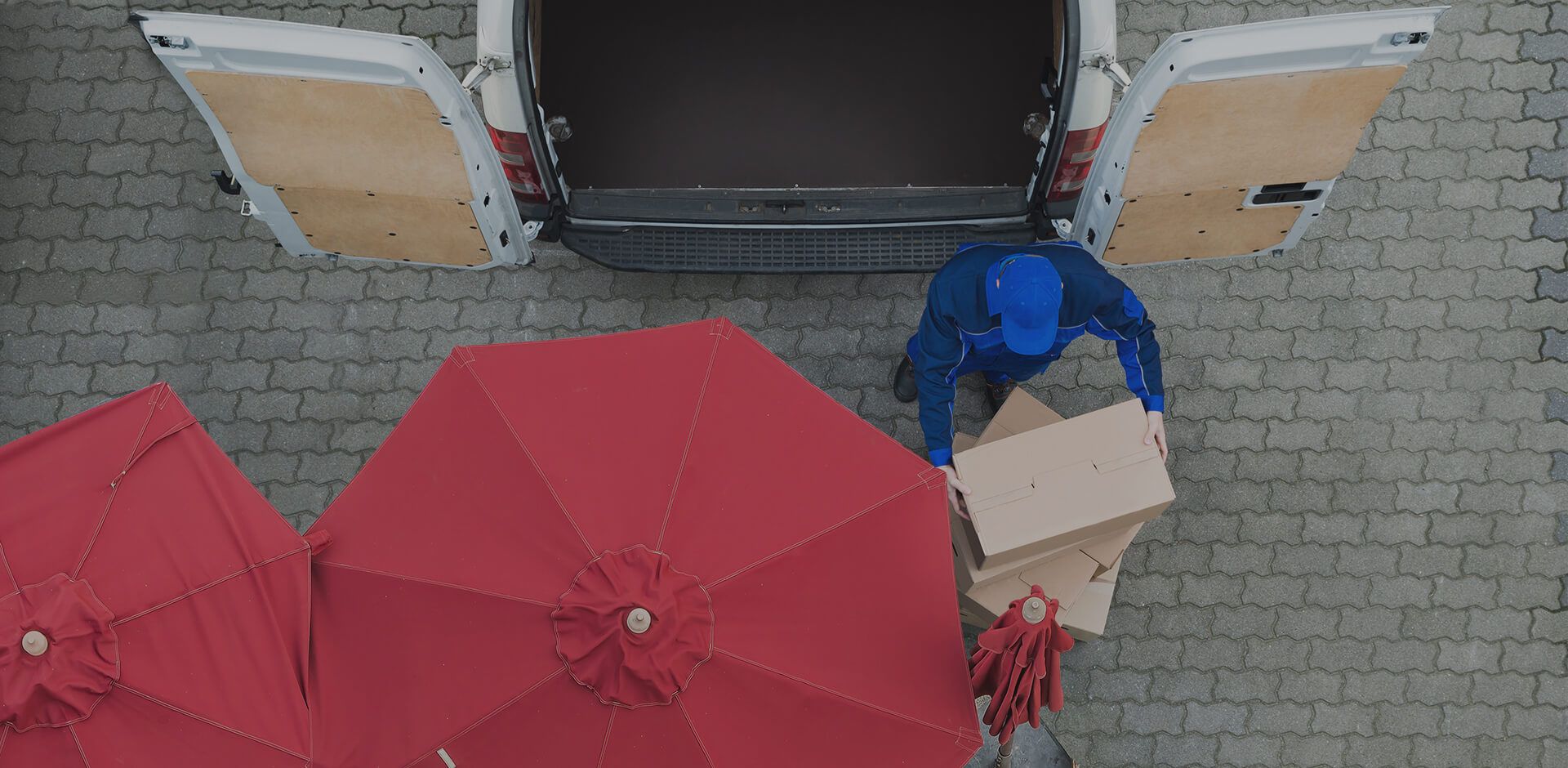 delivery driver unloading truck